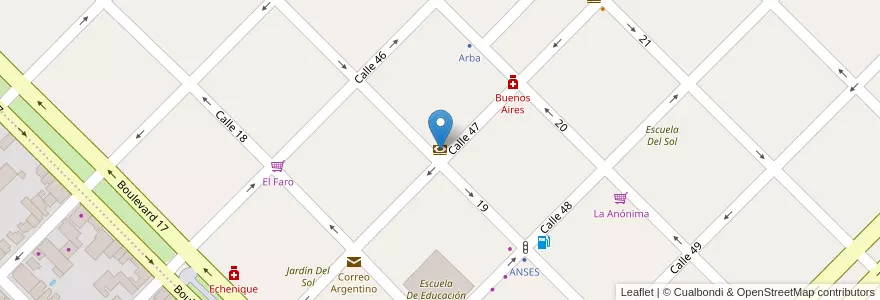 Mapa de ubicacion de Banco Nación en Argentina, Provincia Di Buenos Aires, Partido De Colón, Colón.