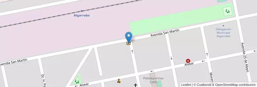 Mapa de ubicacion de Banco Nación en 아르헨티나, 부에노스아이레스주, Partido De Villarino, Algarrobo.