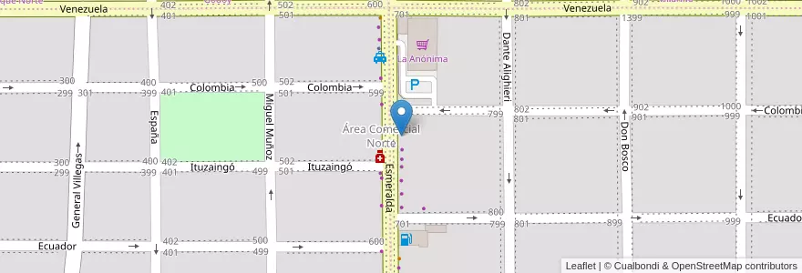 Mapa de ubicacion de Banco Nación en Аргентина, Чили, Рио-Негро, Cipolletti, Departamento General Roca.