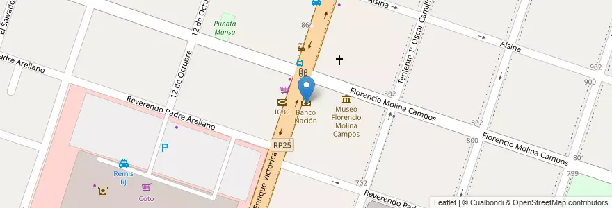 Mapa de ubicacion de Banco Nación en Argentine, Province De Buenos Aires, Partido De Moreno, Moreno.