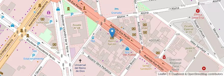 Mapa de ubicacion de Banco Nación en Argentina, Santa Cruz, Chile, Mercado De La Ciudad, Deseado, Caleta Olivia.