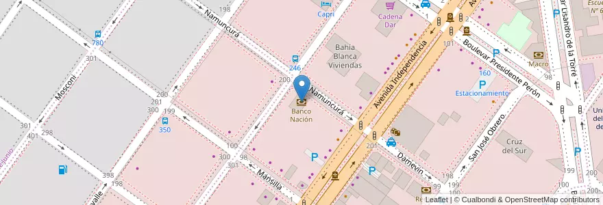 Mapa de ubicacion de Banco Nación en Argentinië, Santa Cruz, Chili, Mercado De La Ciudad, Deseado, Caleta Olivia.