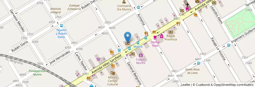 Mapa de ubicacion de Banco Nación en Argentina, Buenos Aires, Partido De Vicente López, Vicente López.