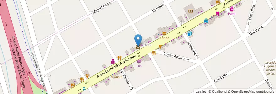Mapa de ubicacion de Banco Nación en Argentina, Buenos Aires, Partido De San Fernando, Victoria.
