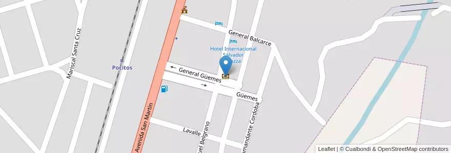 Mapa de ubicacion de Banco Nación en 阿根廷, Salta, General San Martín, Municipio De Profesor Salvador Mazza, Profesor Salvador Mazza.