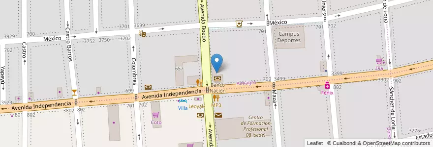 Mapa de ubicacion de Banco Nación, Almagro en Argentinië, Ciudad Autónoma De Buenos Aires, Comuna 5, Buenos Aires.