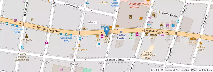Mapa de ubicacion de Banco Nación, Balvanera en Argentine, Ciudad Autónoma De Buenos Aires, Comuna 5, Comuna 3, Buenos Aires.