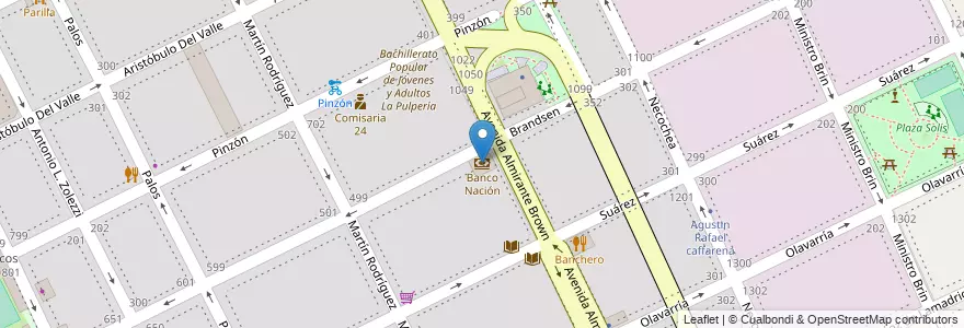 Mapa de ubicacion de Banco Nación, Boca en الأرجنتين, Ciudad Autónoma De Buenos Aires, Comuna 4, Buenos Aires.