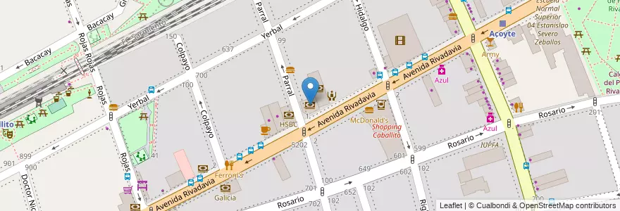 Mapa de ubicacion de Banco Nación, Caballito en Аргентина, Буэнос-Айрес, Буэнос-Айрес, Comuna 6.