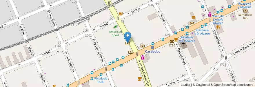 Mapa de ubicacion de Banco Nación, Flores en آرژانتین, Ciudad Autónoma De Buenos Aires, Comuna 7, Buenos Aires.