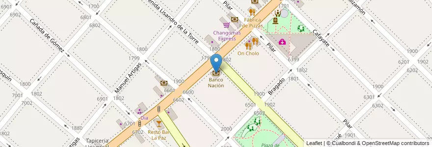 Mapa de ubicacion de Banco Nación, Mataderos en Argentina, Ciudad Autónoma De Buenos Aires, Comuna 9, Buenos Aires.