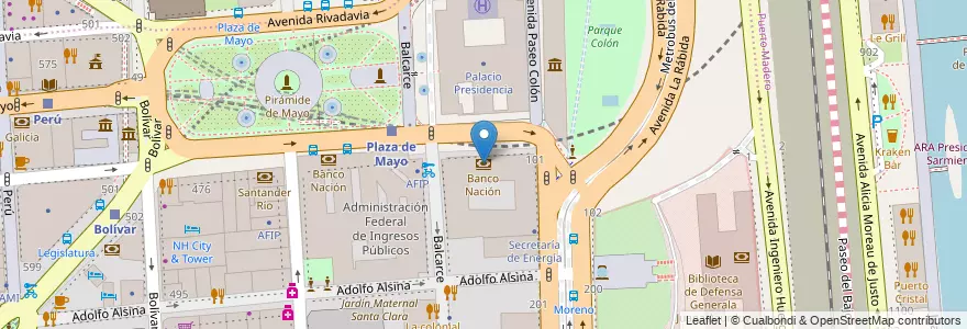 Mapa de ubicacion de Bank of the Argentine Nation en Argentina, Autonomous City Of Buenos Aires, Comuna 1, Autonomous City Of Buenos Aires.