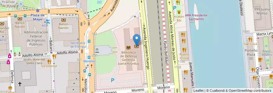 Mapa de ubicacion de Banco Nación, Montserrat en 아르헨티나, Ciudad Autónoma De Buenos Aires, Comuna 1, 부에노스아이레스.