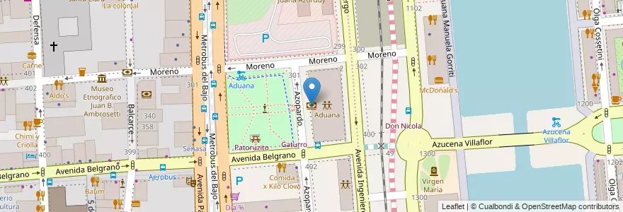 Mapa de ubicacion de Banco Nación, Montserrat en Аргентина, Буэнос-Айрес, Comuna 1, Буэнос-Айрес.