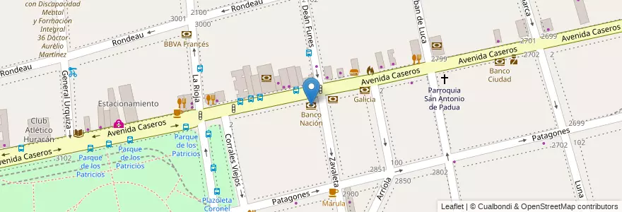 Mapa de ubicacion de Banco Nación, Parque Patricios en Argentine, Ciudad Autónoma De Buenos Aires, Comuna 4, Buenos Aires.
