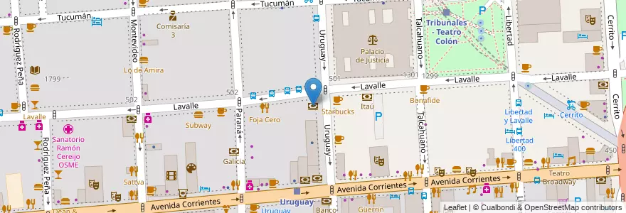 Mapa de ubicacion de Banco Nación, San Nicolas en Аргентина, Буэнос-Айрес, Comuna 1, Буэнос-Айрес.