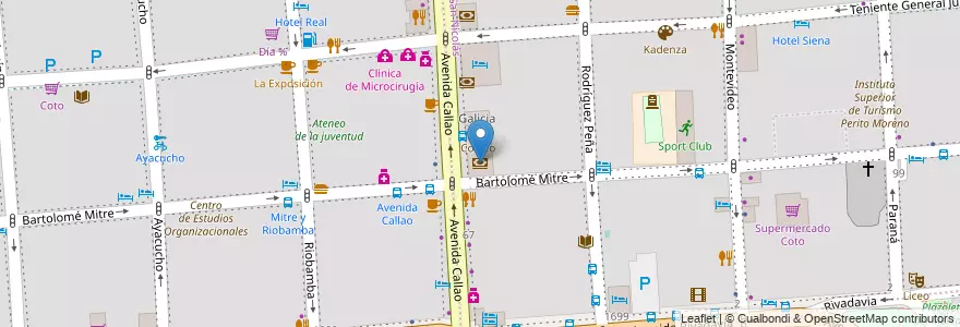 Mapa de ubicacion de Banco Nación, San Nicolas en アルゼンチン, Ciudad Autónoma De Buenos Aires, ブエノスアイレス.