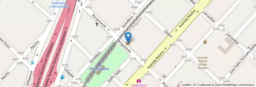 Mapa de ubicacion de Banco Nación, Villa Lugano en Argentinien, Ciudad Autónoma De Buenos Aires, Buenos Aires, Comuna 8.