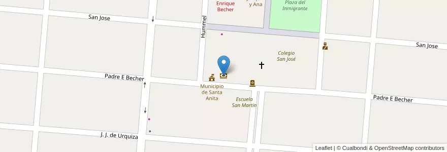 Mapa de ubicacion de Banco Nuevo Bersa en Argentina, Entre Ríos Province, Departamento Uruguay, Distrito Genacito.