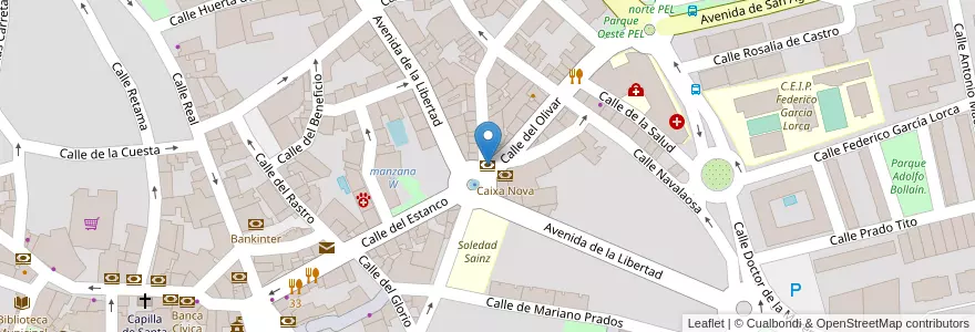 Mapa de ubicacion de Banco Pastor en إسبانيا, منطقة مدريد, منطقة مدريد, Cuenca Alta Del Manzanares, Colmenar Viejo.