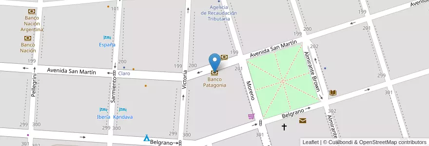 Mapa de ubicacion de Banco Patagonia en آرژانتین, استان ریو نگرو، آرژانتین, Departamento San Antonio, San Antonio Oeste, San Antonio Oeste.