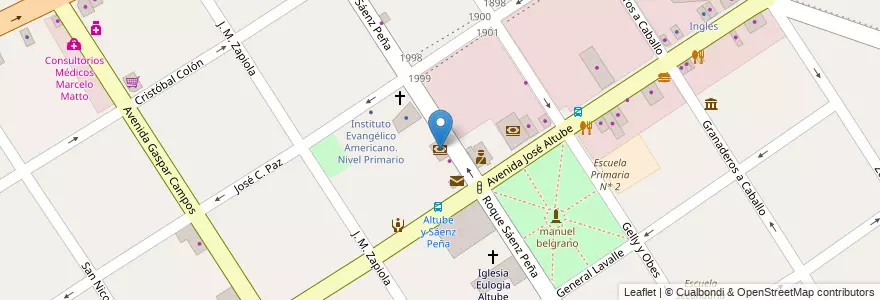 Mapa de ubicacion de Banco Piano en Аргентина, Буэнос-Айрес, Partido De José C. Paz.