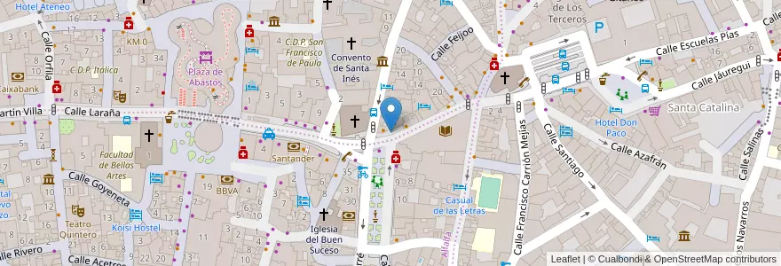 Mapa de ubicacion de Banco Popular en 西班牙, 安达鲁西亚, Sevilla, Sevilla.