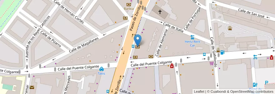 Mapa de ubicacion de Banco Popular en Spagna, Castilla Y León, Valladolid, Valladolid.