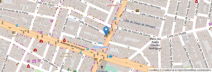 Mapa de ubicacion de Banco Popular en 스페인, Castilla Y León, Salamanca, Campo De Salamanca, Salamanca.