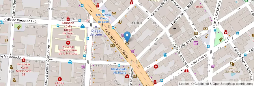 Mapa de ubicacion de Banco Popular en スペイン, マドリード州, Comunidad De Madrid, Área Metropolitana De Madrid Y Corredor Del Henares, Madrid.