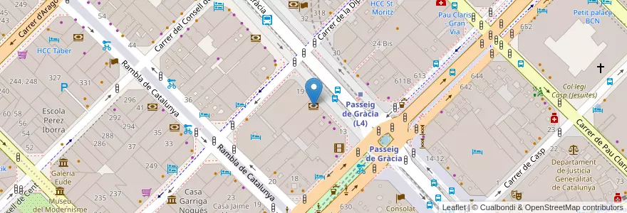 Mapa de ubicacion de Banco Popular en اسپانیا, Catalunya, Barcelona, Barcelonès, Barcelona.