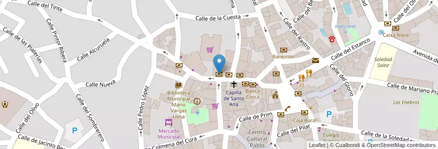 Mapa de ubicacion de Banco Popular en إسبانيا, منطقة مدريد, منطقة مدريد, Cuenca Alta Del Manzanares, Colmenar Viejo.