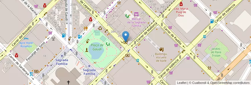 Mapa de ubicacion de Banco Popular en スペイン, カタルーニャ州, Barcelona, バルサルネス, Barcelona.