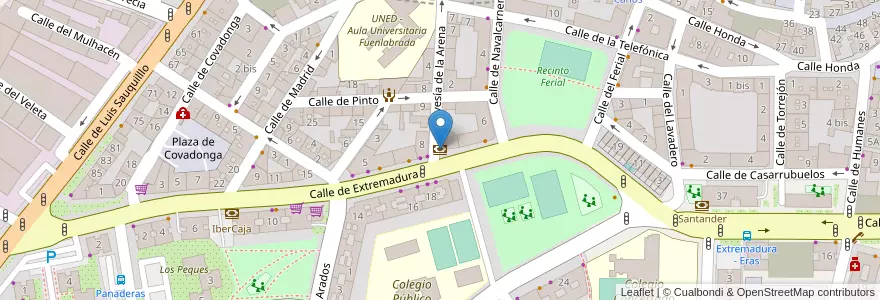 Mapa de ubicacion de Banco Popular en Spanien, Autonome Gemeinschaft Madrid, Autonome Gemeinschaft Madrid, Área Metropolitana De Madrid Y Corredor Del Henares, Fuenlabrada.