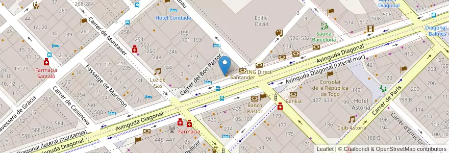 Mapa de ubicacion de Banco Popular en 西班牙, Catalunya, Barcelona, Barcelonès, Barcelona.