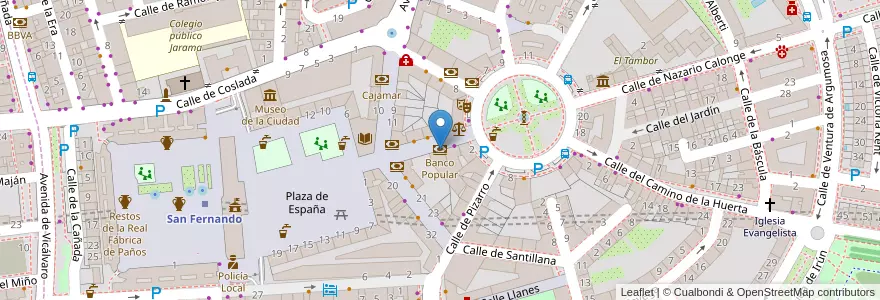 Mapa de ubicacion de Banco Popular en Sepanyol, Comunidad De Madrid, Comunidad De Madrid, Área Metropolitana De Madrid Y Corredor Del Henares, San Fernando De Henares, Coslada.