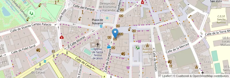 Mapa de ubicacion de Banco Popular en Испания, Арагон, Уэска, Hoya De Huesca / Plana De Uesca, Уэска.