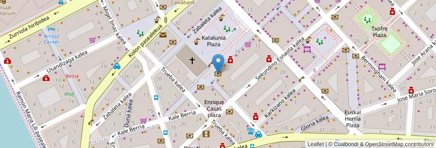 Mapa de ubicacion de Banco Popular Vasconia en España, Euskadi, Gipuzkoa, Donostialdea, Donostia/San Sebastián.