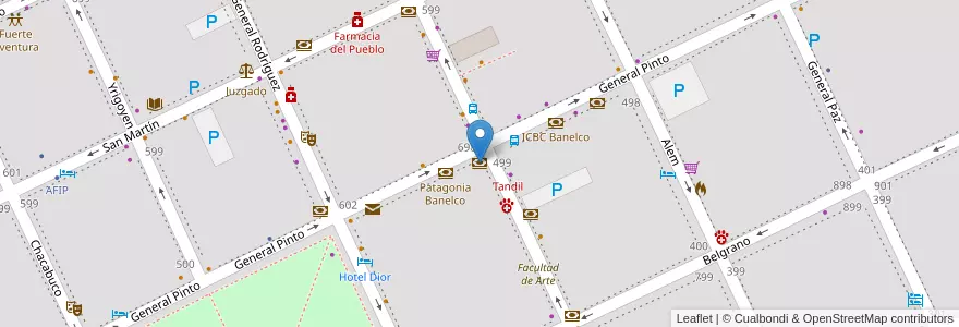 Mapa de ubicacion de Banco Provincia en Arjantin, Buenos Aires, Partido De Tandil, Tandil.
