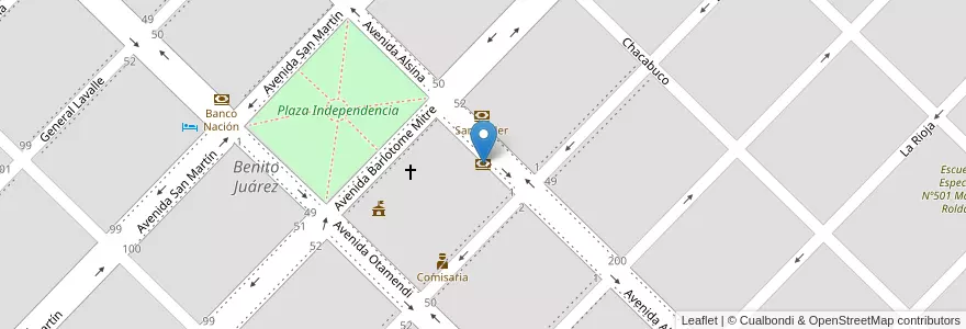 Mapa de ubicacion de Banco Provincia en Argentina, Provincia Di Buenos Aires, Partido De Benito Juárez, Benito Juárez.