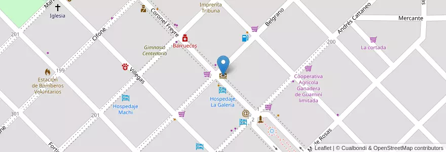 Mapa de ubicacion de Banco Provincia en Arjantin, Buenos Aires, Partido De Guaminí, Guaminí.