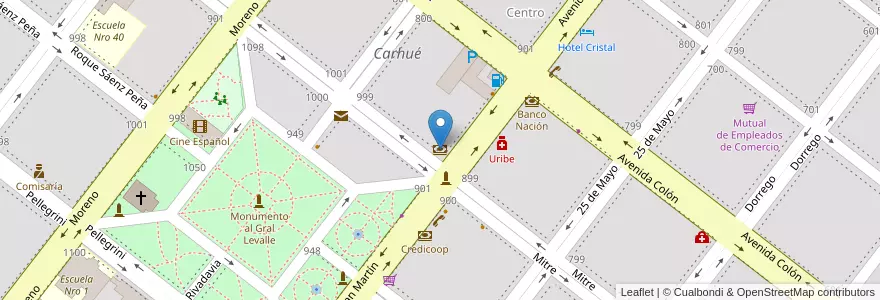 Mapa de ubicacion de Banco Provincia en Argentina, Buenos Aires, Partido De Adolfo Alsina, Carhué.