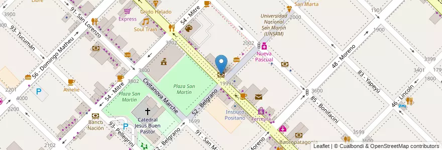 Mapa de ubicacion de Banco Provincia en Argentina, Buenos Aires, Partido De General San Martín, General San Martín, Villa Lynch.