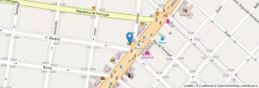 Mapa de ubicacion de Banco Provincia en アルゼンチン, ブエノスアイレス州, Partido De La Matanza, Isidro Casanova.
