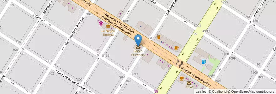Mapa de ubicacion de Banco Provincia en الأرجنتين, بوينس آيرس, Partido De General Pueyrredón, مار ديل بلاتا.