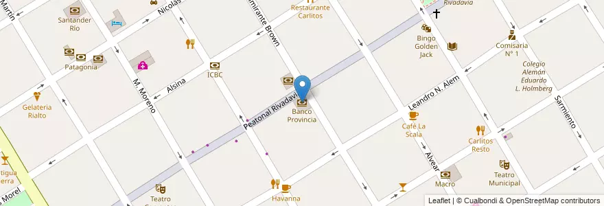 Mapa de ubicacion de Banco Provincia en الأرجنتين, بوينس آيرس, Partido De Quilmes, Quilmes.