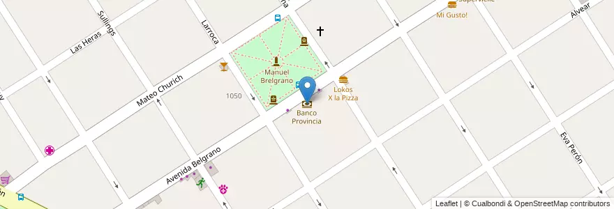 Mapa de ubicacion de Banco Provincia en 阿根廷, 布宜诺斯艾利斯省, Partido De Escobar, Garín.