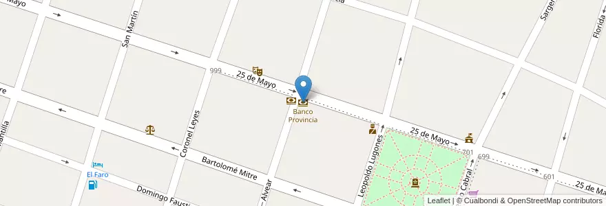 Mapa de ubicacion de Banco Provincia en Arjantin, Corrientes, Departamento Saladas, Saladas.