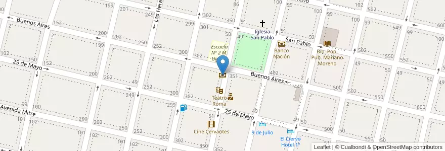 Mapa de ubicacion de Banco Provincia en Arjantin, Buenos Aires, Partido De Salto.