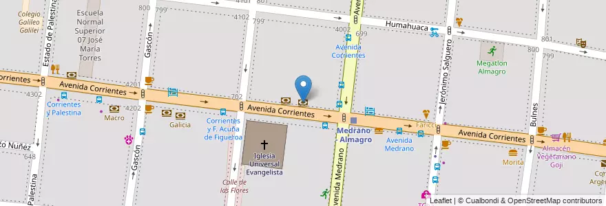 Mapa de ubicacion de Banco Provincia, Almagro en Argentina, Ciudad Autónoma De Buenos Aires, Comuna 5, Buenos Aires.